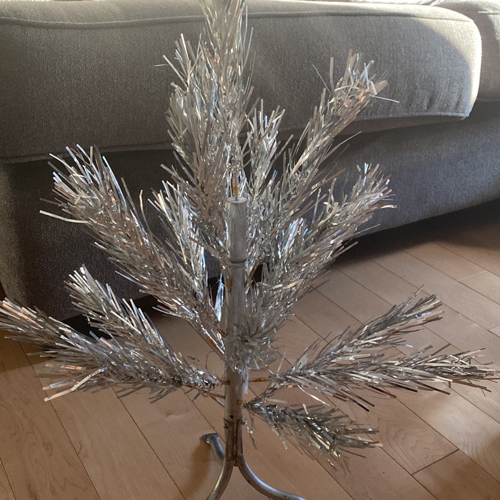 Vintage aluminum Christmas tree 2ft tall